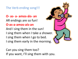 The Verb Ending Song