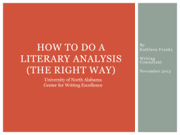 How to Do a Literary Analysis (the Right Way)