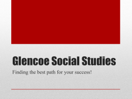 Glencoe Social Studies - Glencoe Counseling and Career Center