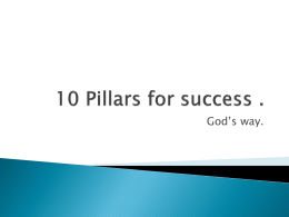 10 Pillars for success