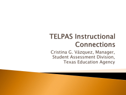 TELPAS Instructional Connections