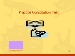 Pre Constitution Test
