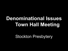 Denominational Issues Town Hall Meeting