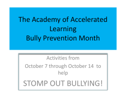 Bullying PPT - Milwaukee Public Schools