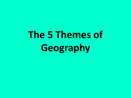 The 5 Themes of Geography Location