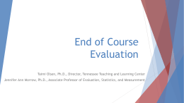 End of Course Evaluation