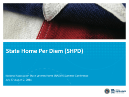 State Home Per Diem - National Association of State Veterans Homes