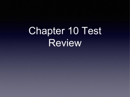 Ch 10 Review Power Point