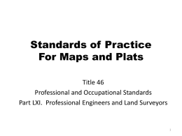 Standards of Practice For Maps and Plats