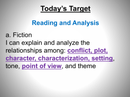 Point of View (conflict, characterization) PPT 1516