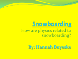 Snowboarding - WHSFreshmanScience