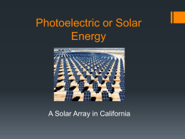 Photoelectric Energy