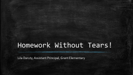 Homework Without Tears! - grantpta.org