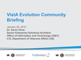 VistA Evolution Community Briefing: eHMP