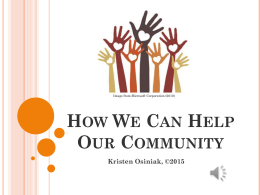 How We Can Help Our Community PowerPoint