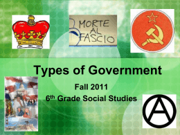 Types of Government - Pendleton County Schools
