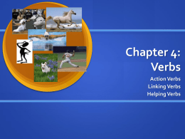 Chapter 4: Verbs