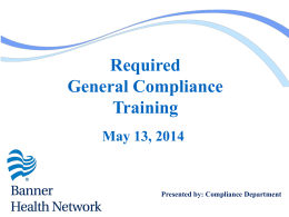 Compliance Department - Banner Network Colorado