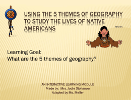 5 Themes of Geography - Ms. Meller