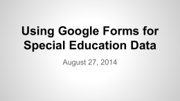 Fall Conference 2014 - Google Forms Presentation