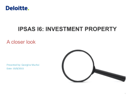 IPSAS 16 INVESTMENT PROPERTY