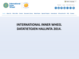 international inner wheel datatietojen hallinta