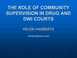 the role of community supervision in drug courts