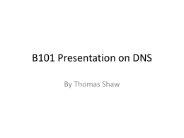 B101 Presentation on DNS