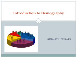 Introduction to Demography