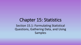 Chapter 15: Statistics