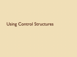 n341ControlStructures