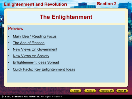 New Views on Society Section 2 Enlightenment and Revolution