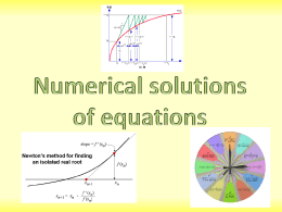 Numerical Methods - The Maths Orchard