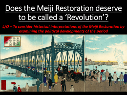 What were the political changes of the Meiji Restoration?