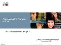 Network Fundamentals - Addressing The Network: IPV4 Pt 2
