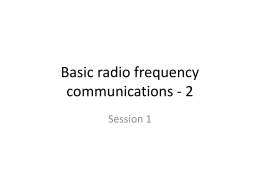 Basic radio frequency communications