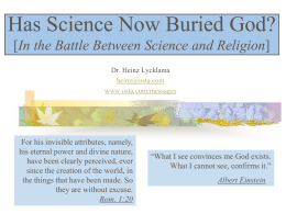 The Bible, Science and Creation