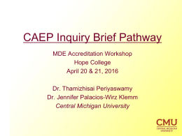 CAEP Inquiry Brief Pathway - Directors and Representatives of