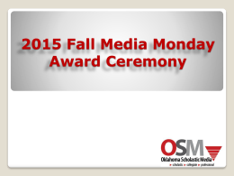 Fall Media Monday Awards