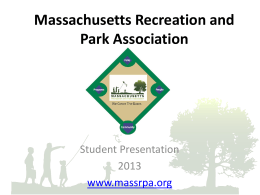 MRPA-student-power-point - Massachusetts Recreation and