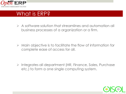 What is ERP? - RDA Cell Ministry of Textile Industry