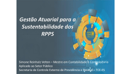 Gestão Atuarial para a Sustentabilidade dos RPPS