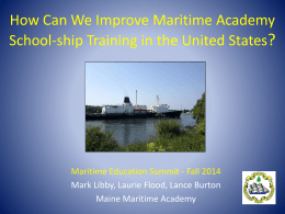 How Can We Improve - Maine Maritime Academy