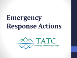 Emergency Response Actions