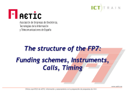 FP7 structure, funding schemes, Instruments, Calls