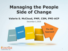 The IIEE Approach to Managing Change