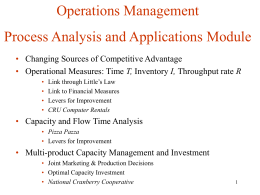 MBPF Inc.: Flow Times - Kellogg School of Management