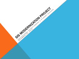 SIS Modernization project