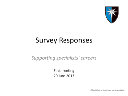 Survey Responses - Royal College of Obstetricians and