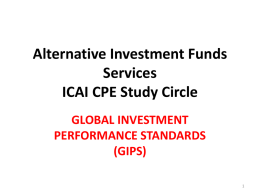 Alternative Investment Funds Services ICAI CPE Study Circle